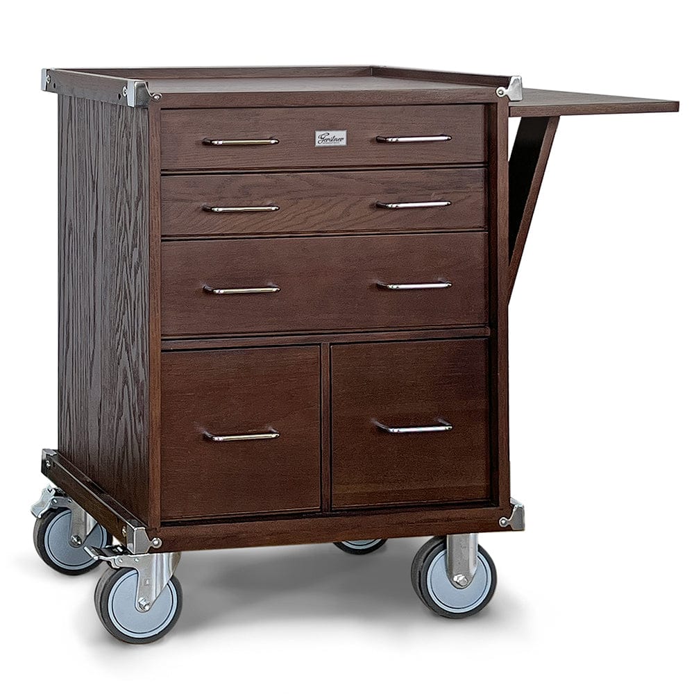 5-Drawer Large Roller Cabinet - Dark Oak - Image 3