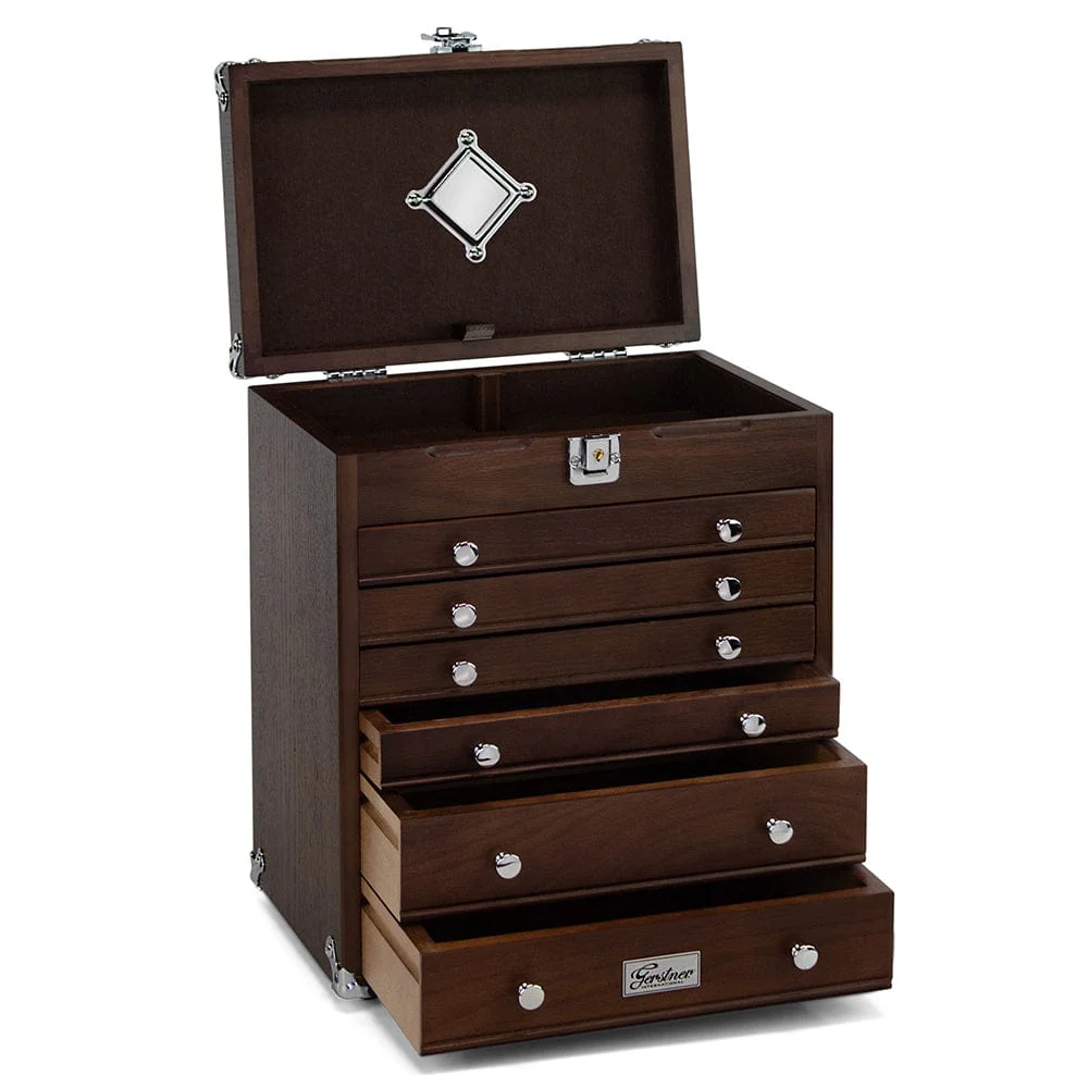 6-Drawer Collector's Chest - Dark Oak - Image 3