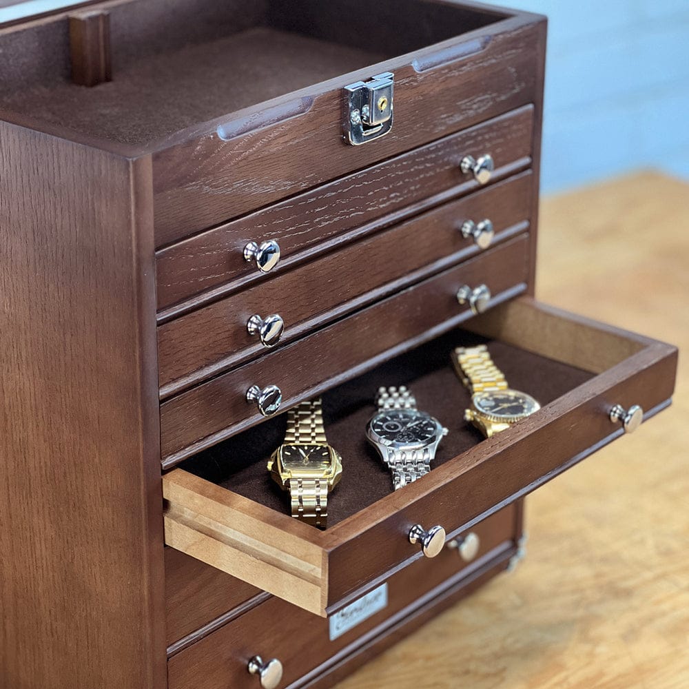 6-Drawer Collector's Chest - Dark Oak - Image 5