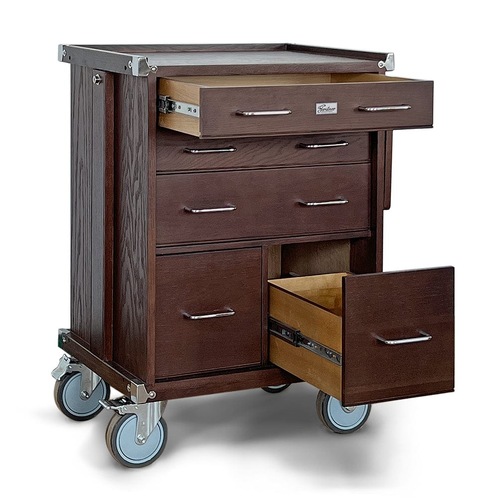 R20-D 5-Drawer Hobby Roller Cabinet- Dark Oak - Image 3