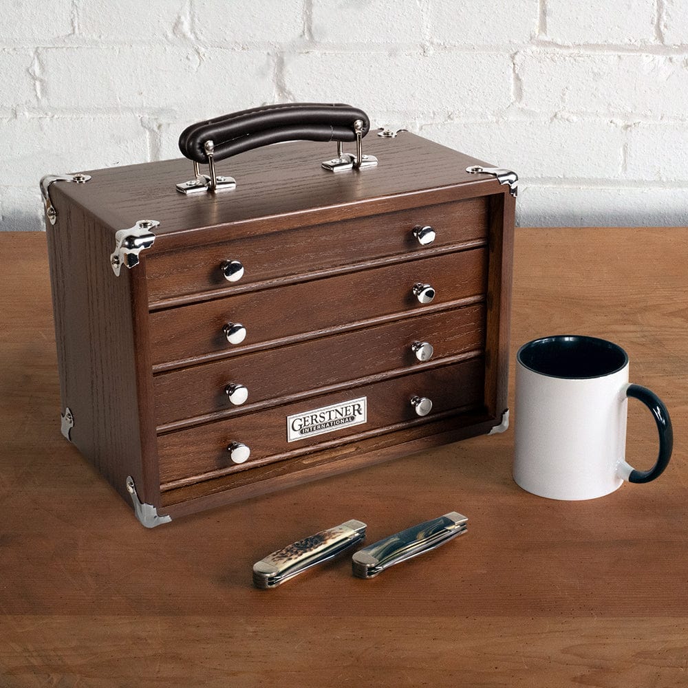 T12-D 4-Drawer Mini Chest- Dark Oak - Image 2
