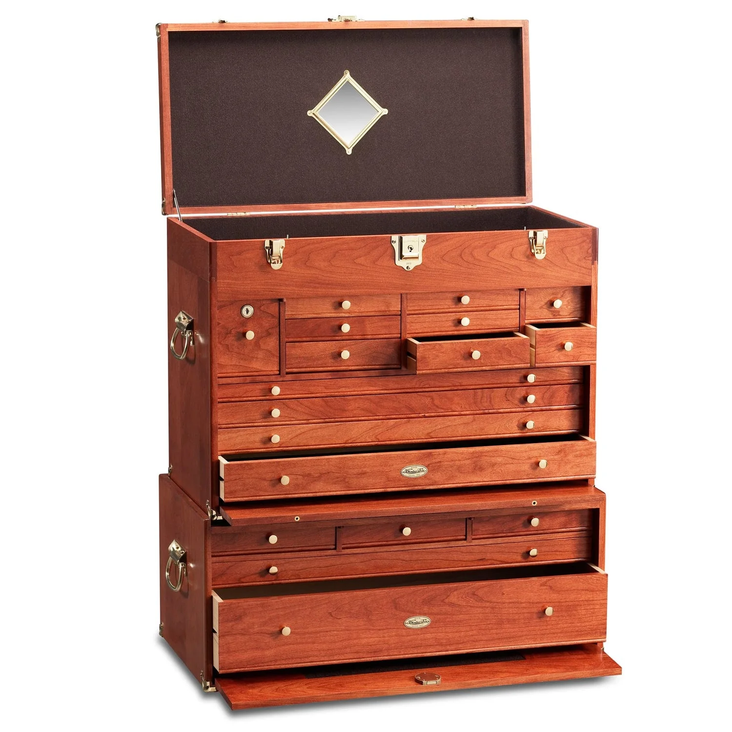 Ultimate USA Treasure Chest and Base Set in Quarter Sawn Golden Oak - Image 2