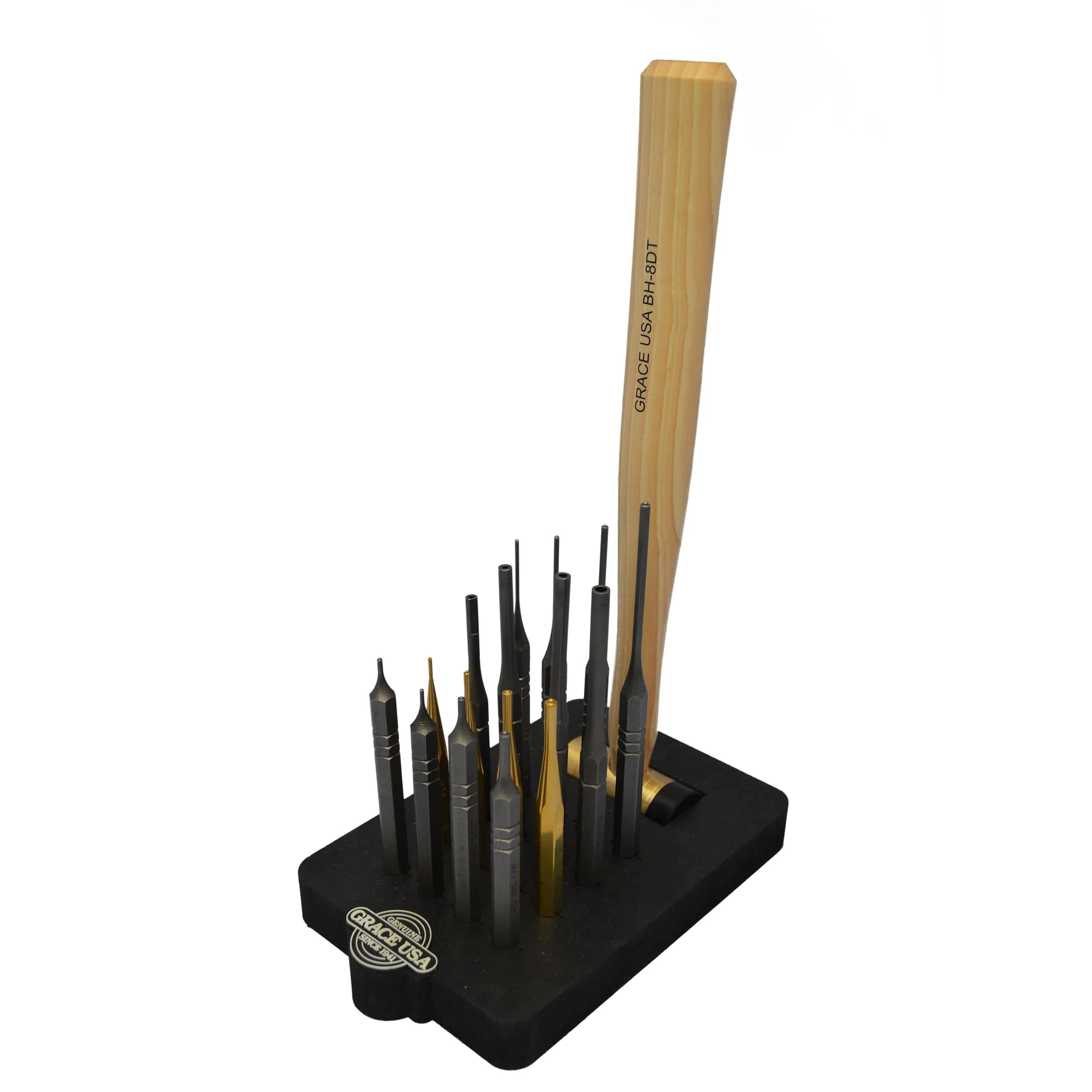 17 Piece AR 15 Punch & Hammer Set w/Bench Block