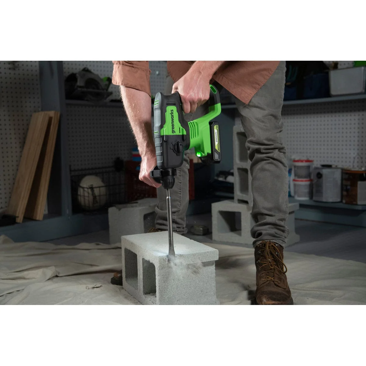 GW 24V Hammer Drill with 2AH Battery and Charger - Image 7