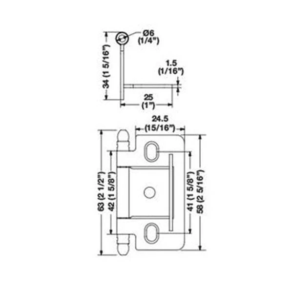 Non-Mortise Wrap Hinge with Finial - Image 11