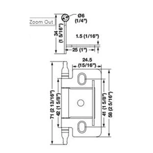 Non-Mortise Wrap Hinge with Finial - Image 20