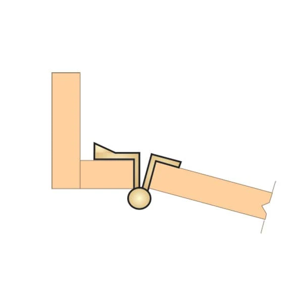 Non-Mortise Wrap Hinge with Finial - Image 6