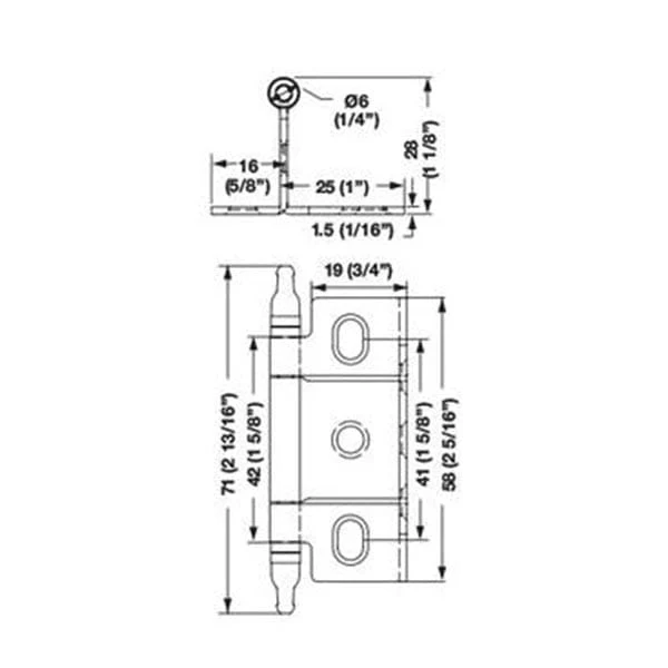 Non-Mortise Wrap Hinge with Finial - Image 8