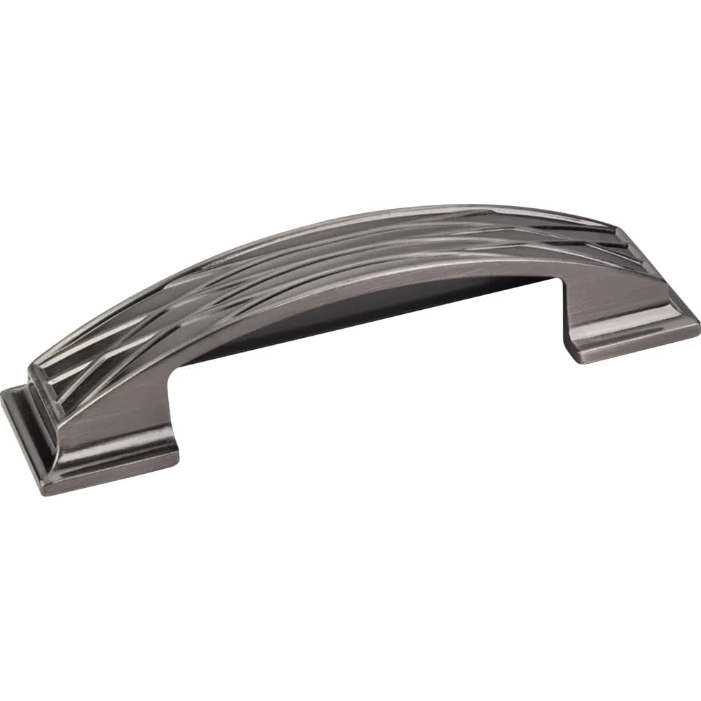 Aberdeen Lined Cup Pull, 96 mm C/C, Brushed Black Nickel