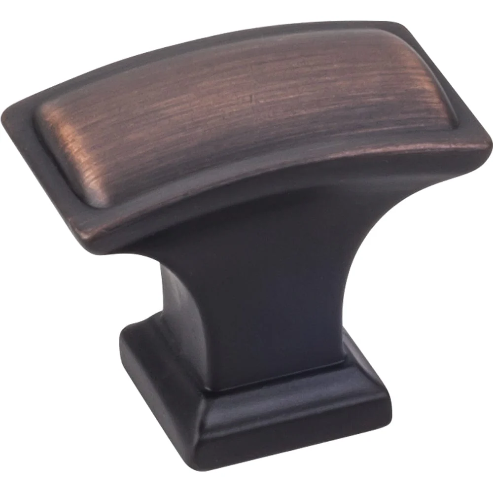 Annadale Rectangle Pillow Top Knob, 1-1/2" O.L., Brushed Oil Rubbed Bronze - Image 2