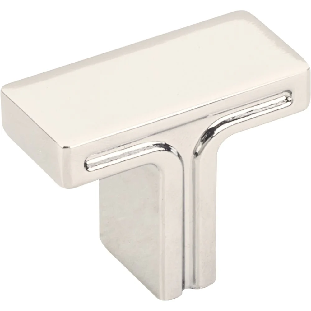 Anwick Rectangle Knob, 1-3/8" O.L., Polished Nickel - Image 2