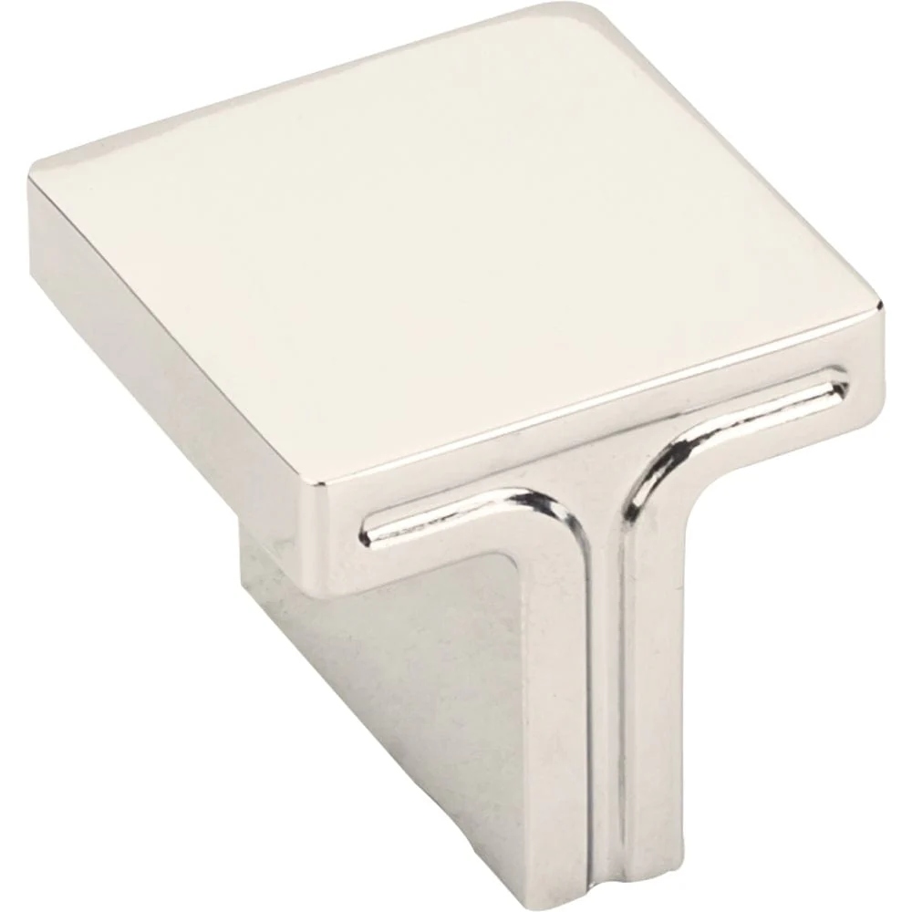 Anwick Square Knob, 1-1/8" O.L., Polished Nickel - Image 2
