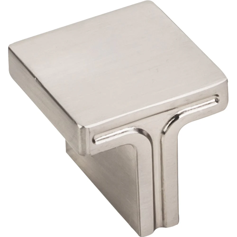 Anwick Square Knob, 1-1/8" O.L., Satin Nickel - Image 2