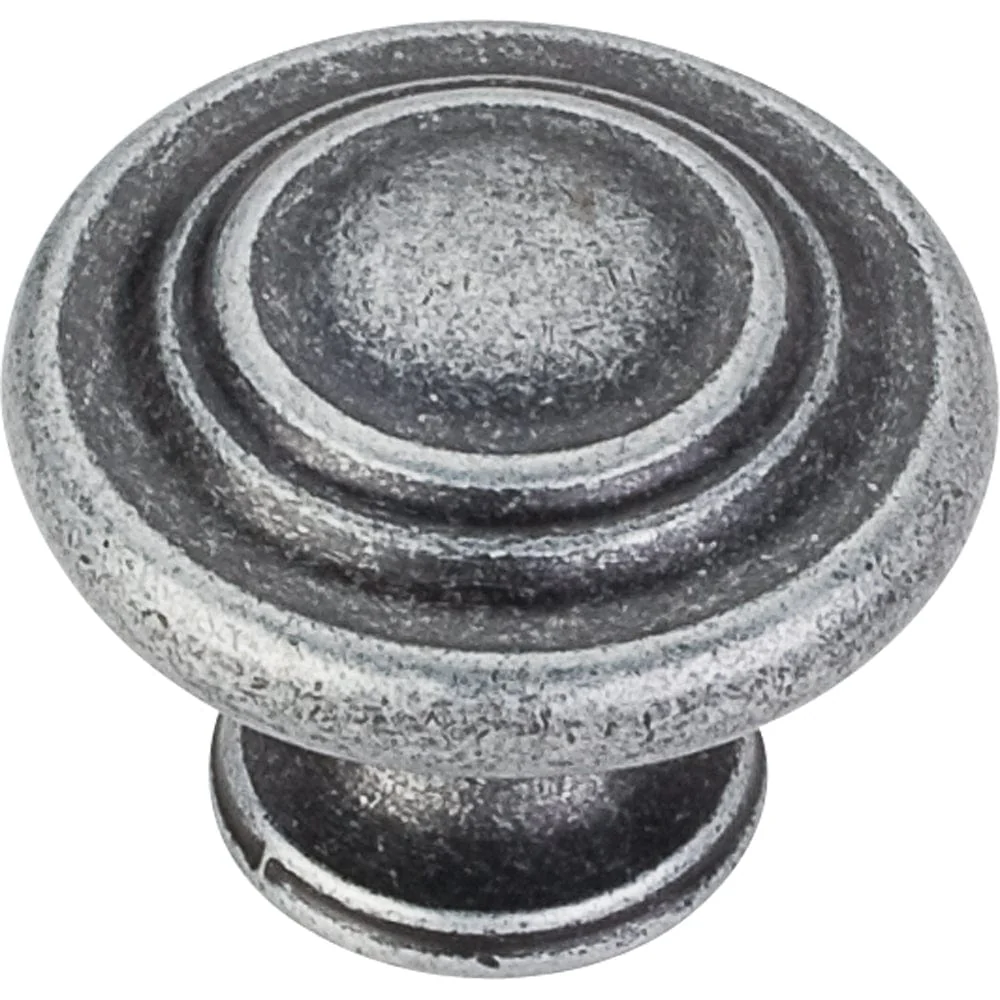 Arcadia Knob, 1-5/16" Dia., Distressed Antique Silver