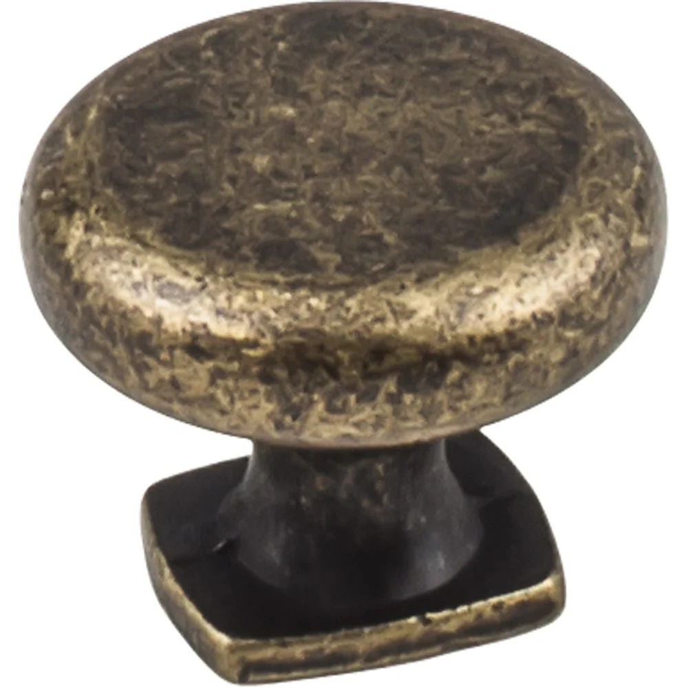 Belcastel 1 Knob, 1-3/8" Dia.,  Distressed Antique Brass - Image 2