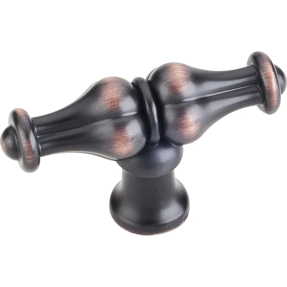 Bella "T" Knob, 2-1/4" O.L., Brushed Oil Rubbed Bronze