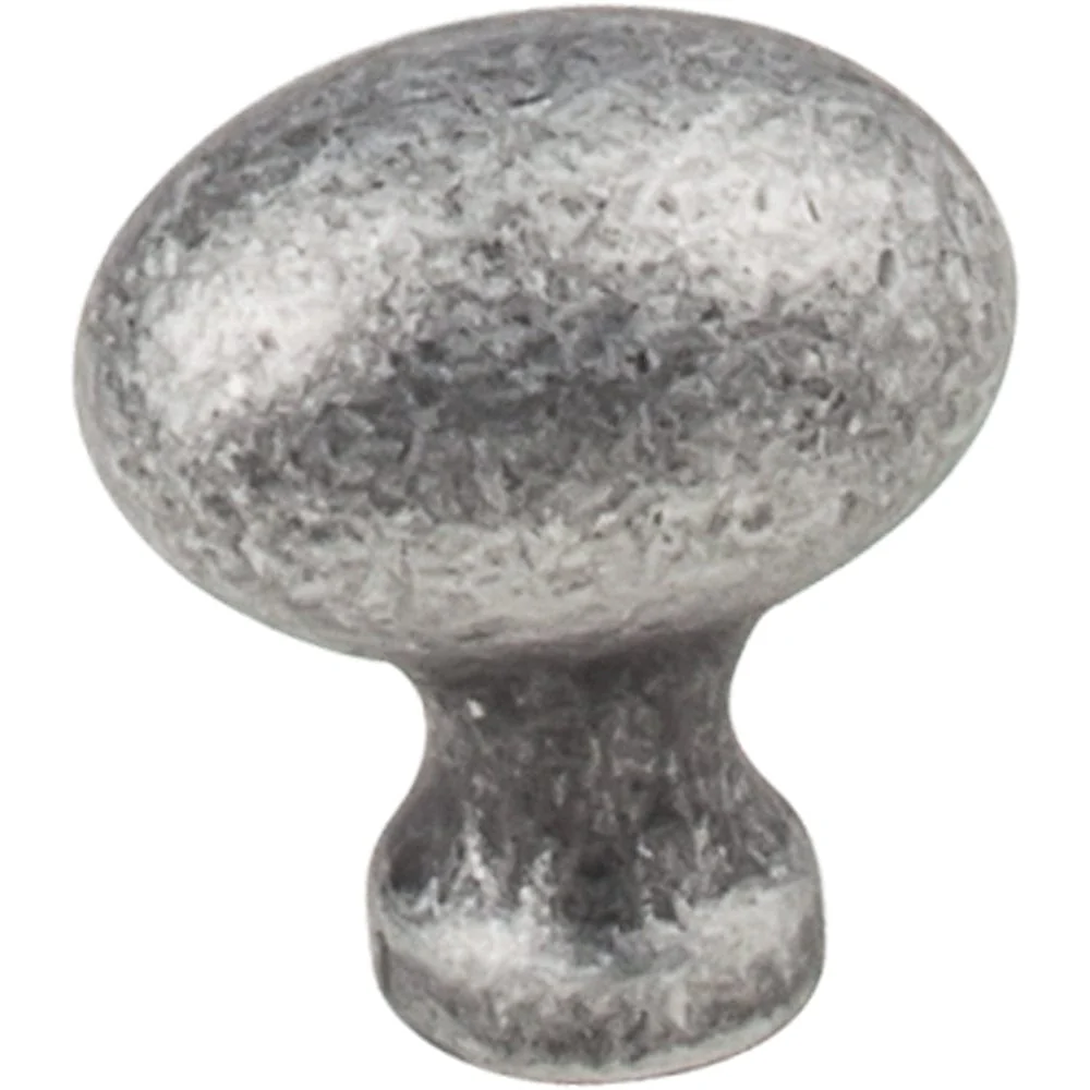 Bordeaux Knob, 1-3/16" O.L., Distressed Antique Silver - Image 2