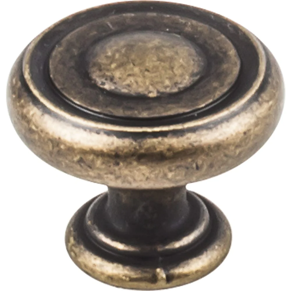 Bremen 1 Knob, 1-1/4" Dia.,  Distressed Antique Brass - Image 2