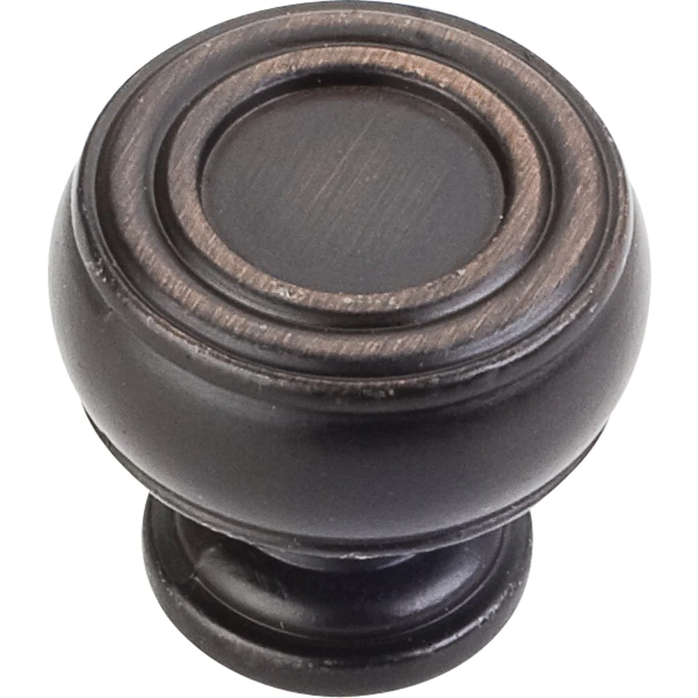 Bremen 2 Barrel Knob, 1-3/16" Dia., Brushed Oil Rubbed Bronze