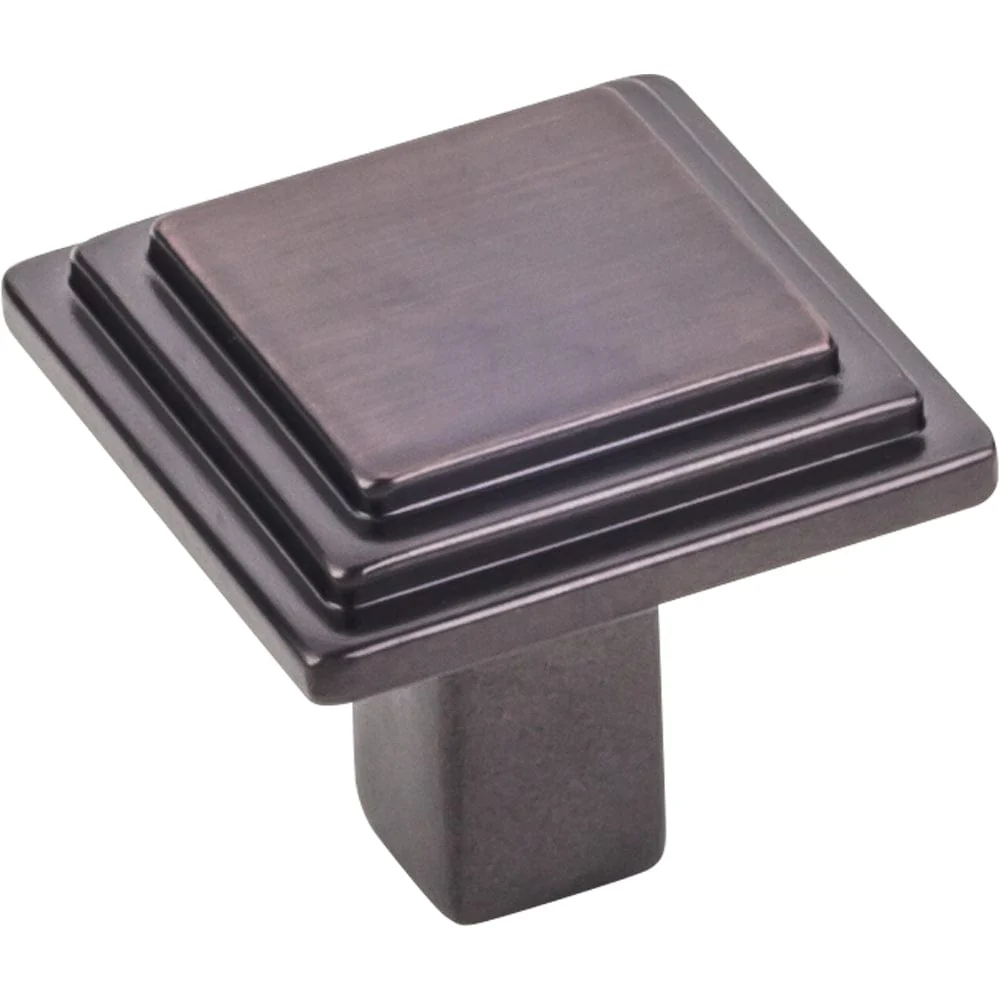 Calloway Square Knob, 1-1/8" O.L., Finnish -Brushed Oil Rubbed Bronze - Image 2
