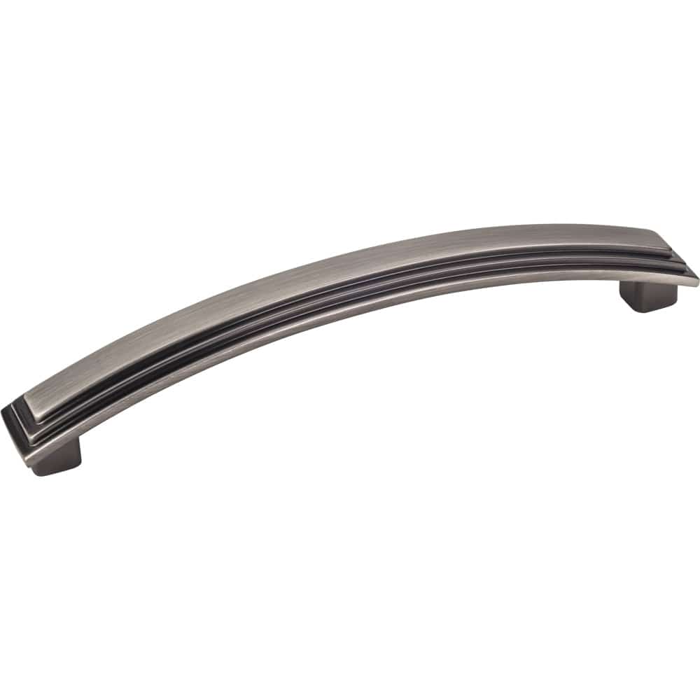 Calloway Squared Stepped Pull, 128 mm C/C, Brushed Pewter