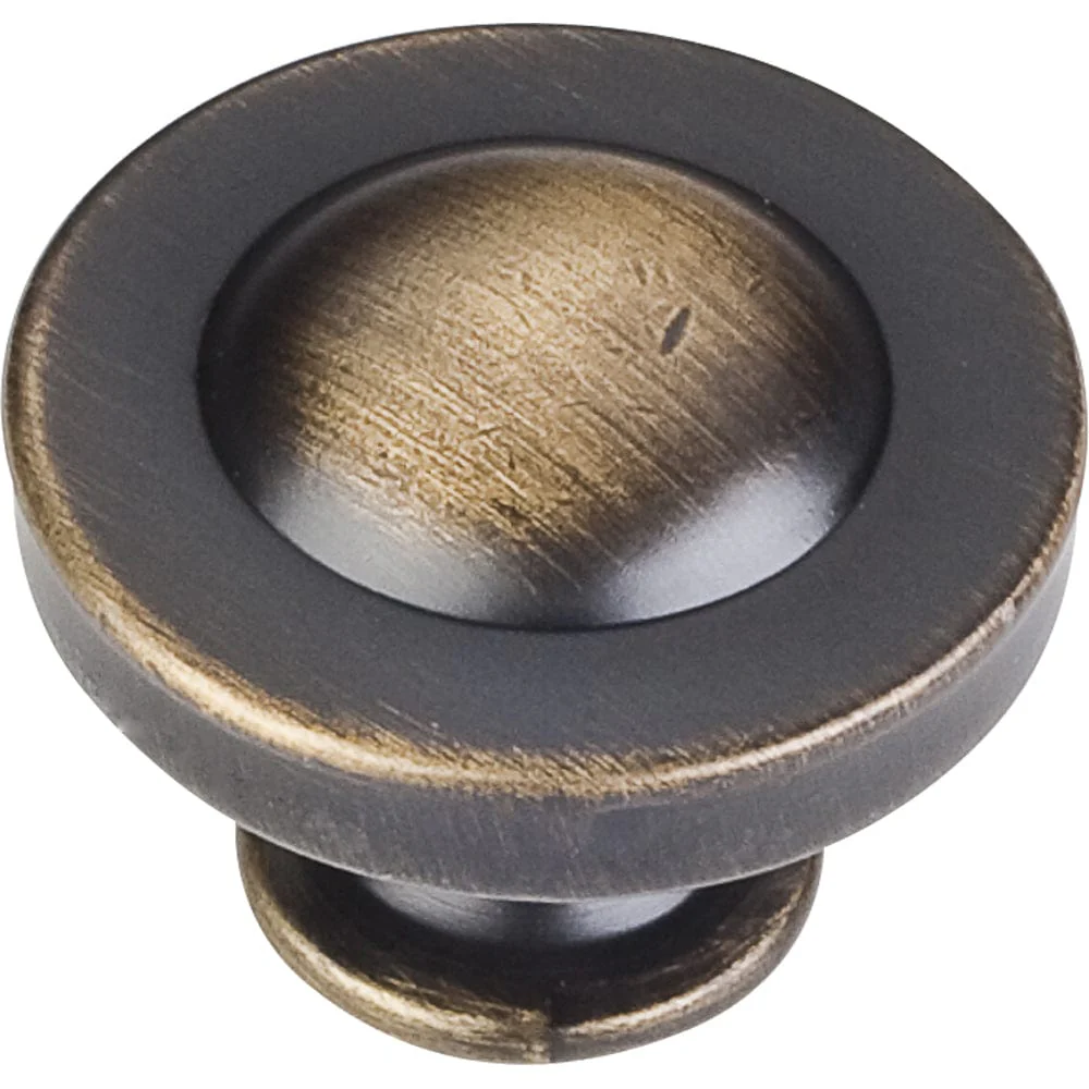 Cordova Knob, 1-1/4" Dia., Antique Brushed Satin Brass - Image 2