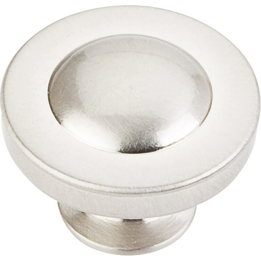 Cordova Knob, 1-1/4" Dia., Satin Nickel