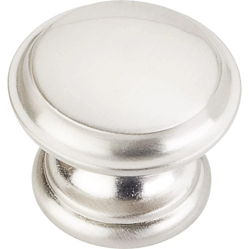 Cordova Knob, 1-3/8" Dia., Satin Nickel
