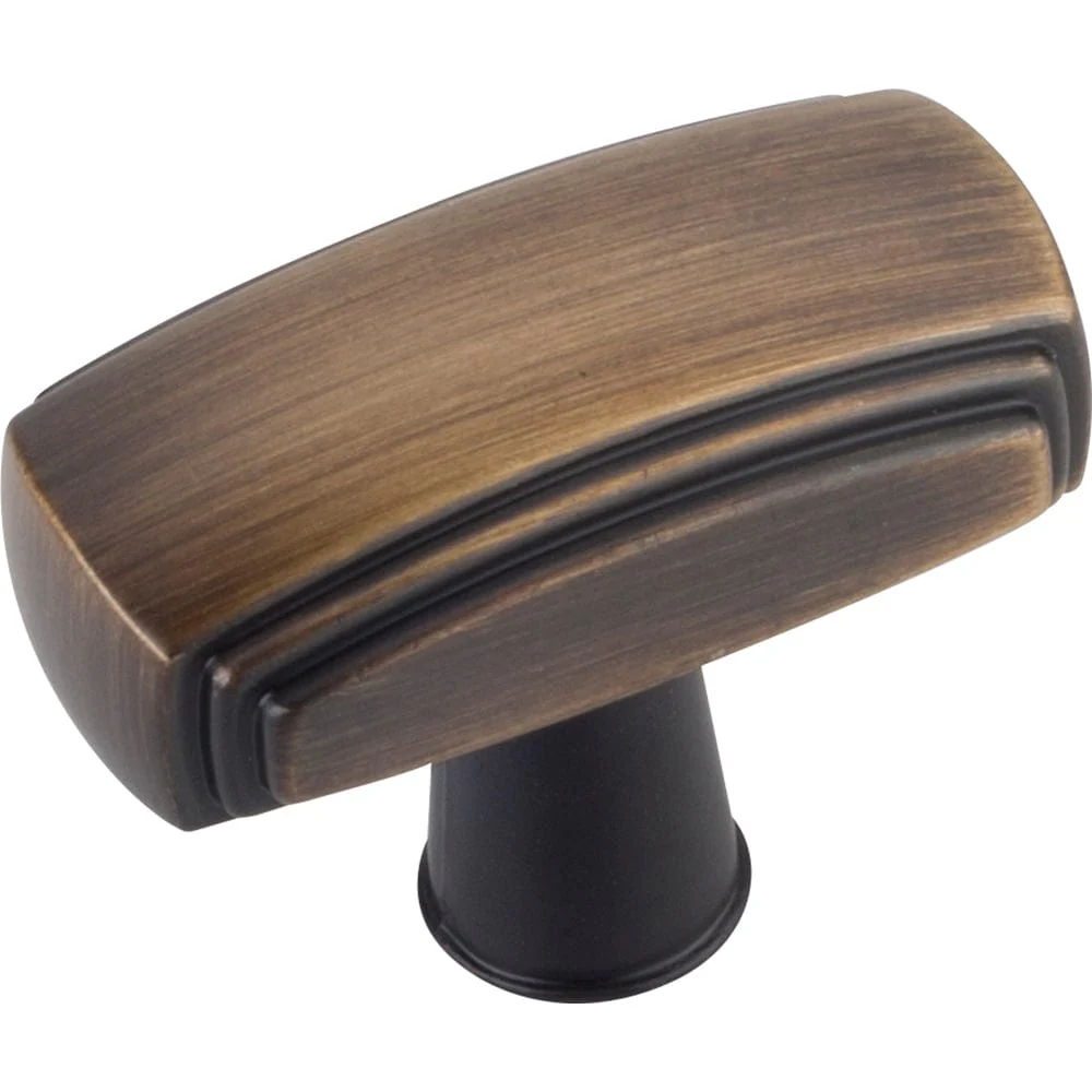 Delgado Knob, 1-9/16" O.L.,, Antique Brushed Satin Brass - Image 2