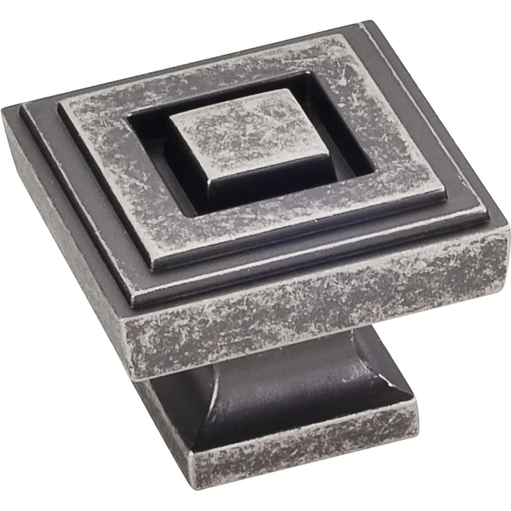 Delmar Large Knob, 1-1/4" O.L., Distressed Pewter - Image 2