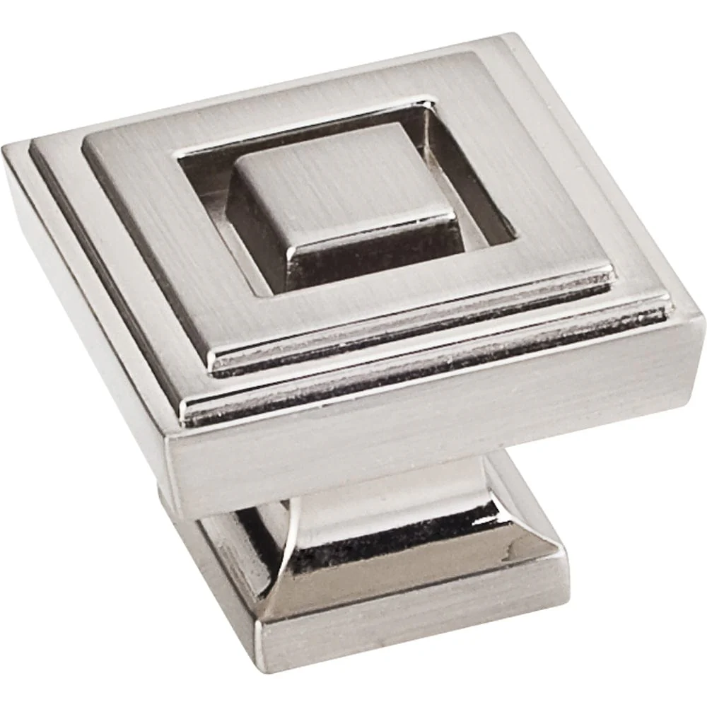 Delmar Large Knob, 1-1/4" O.L., Satin Nickel - Image 2