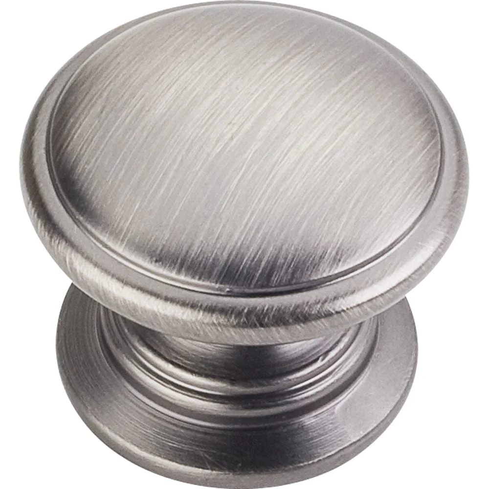 Durham Knob, 1-1/4" Dia., Brushed Pewter
