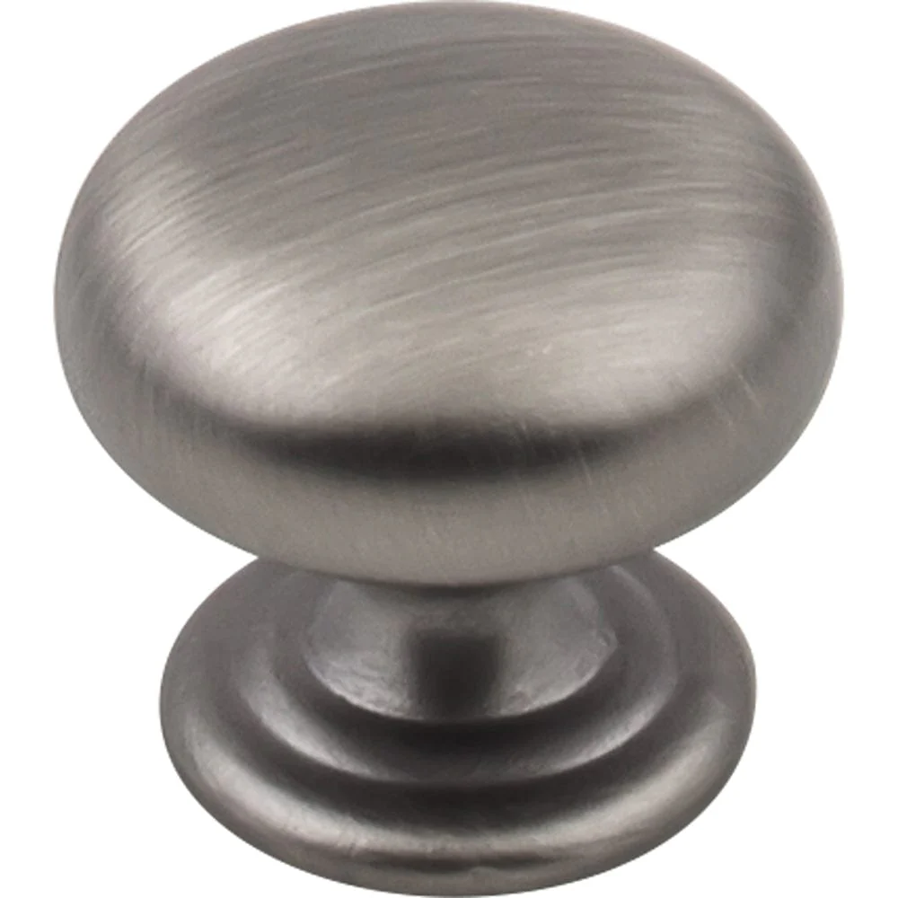 Florence Knob, 1-1/4" Dia., Brushed Pewter