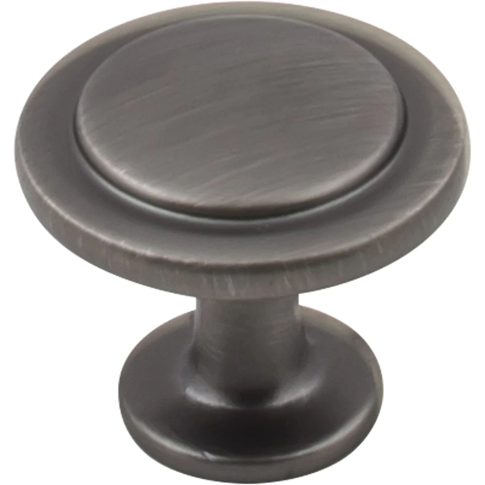 Gatsby Knob, 1-1/4" Dia., Brushed Pewter