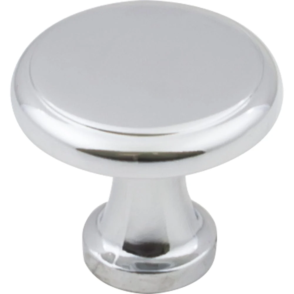 Gatsby Knob, 1-1/8" Dia., Finnish -Polished Chrome