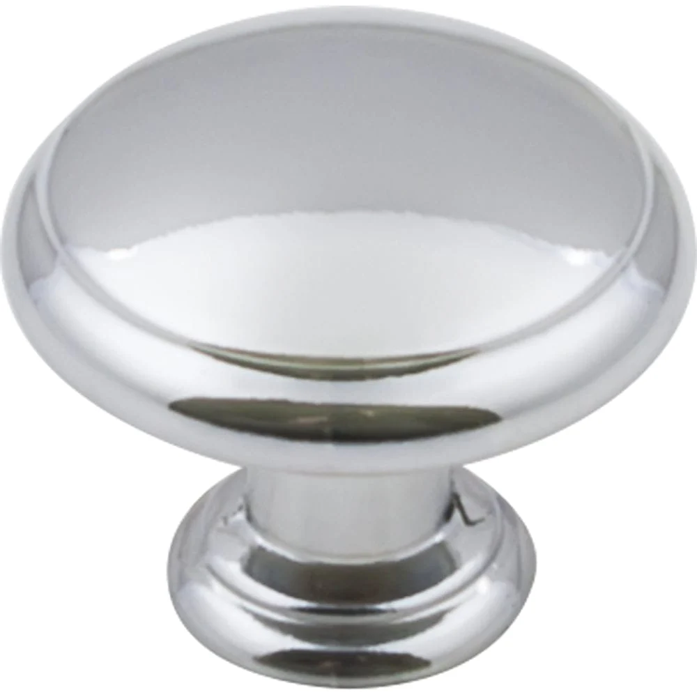 Gatsby Knob, 1-3/16" Dia., Polished Chrome