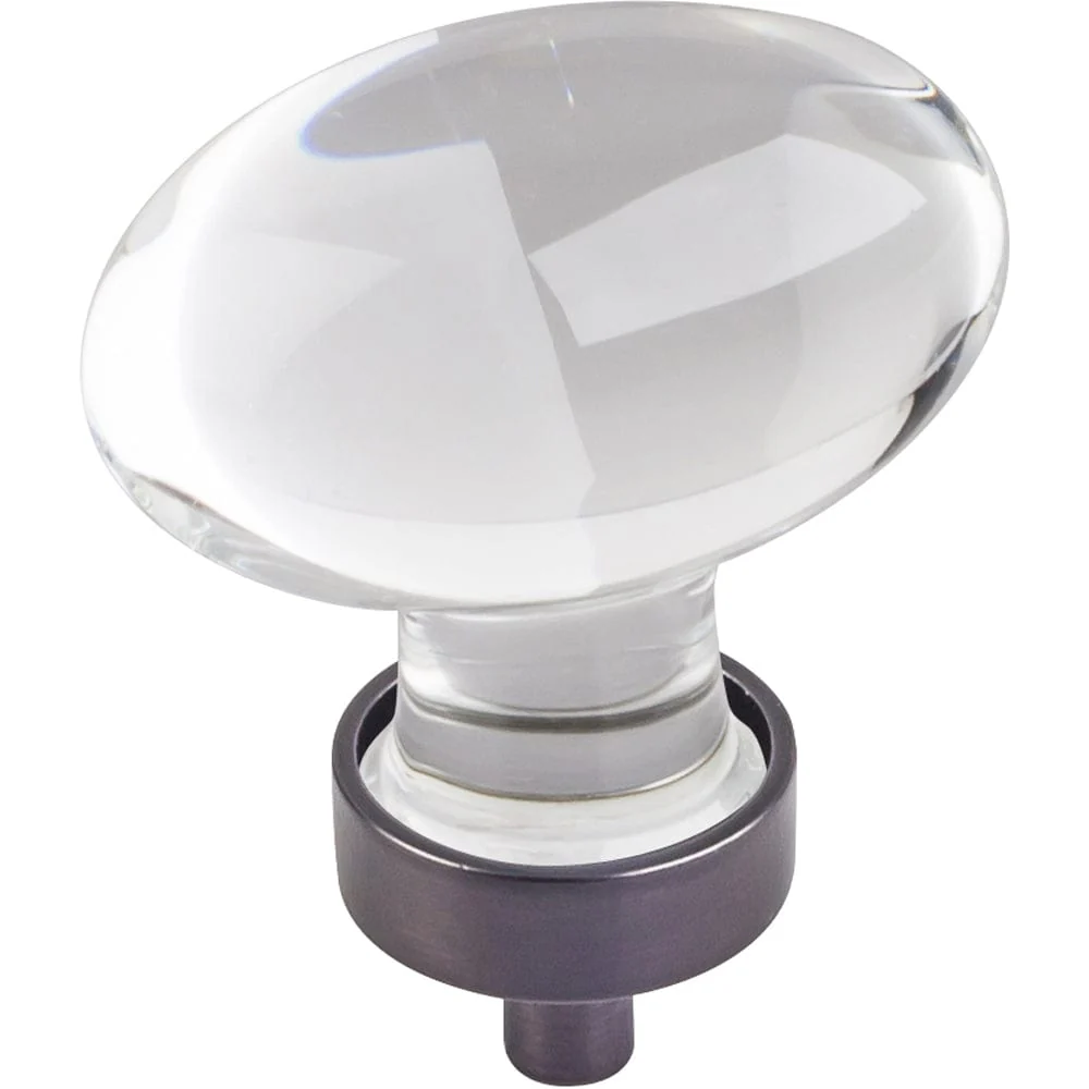 Harlow Large Football Glass Knob,1-5/8" O.L., Brushed Oil Rubbed Bronze - Image 2