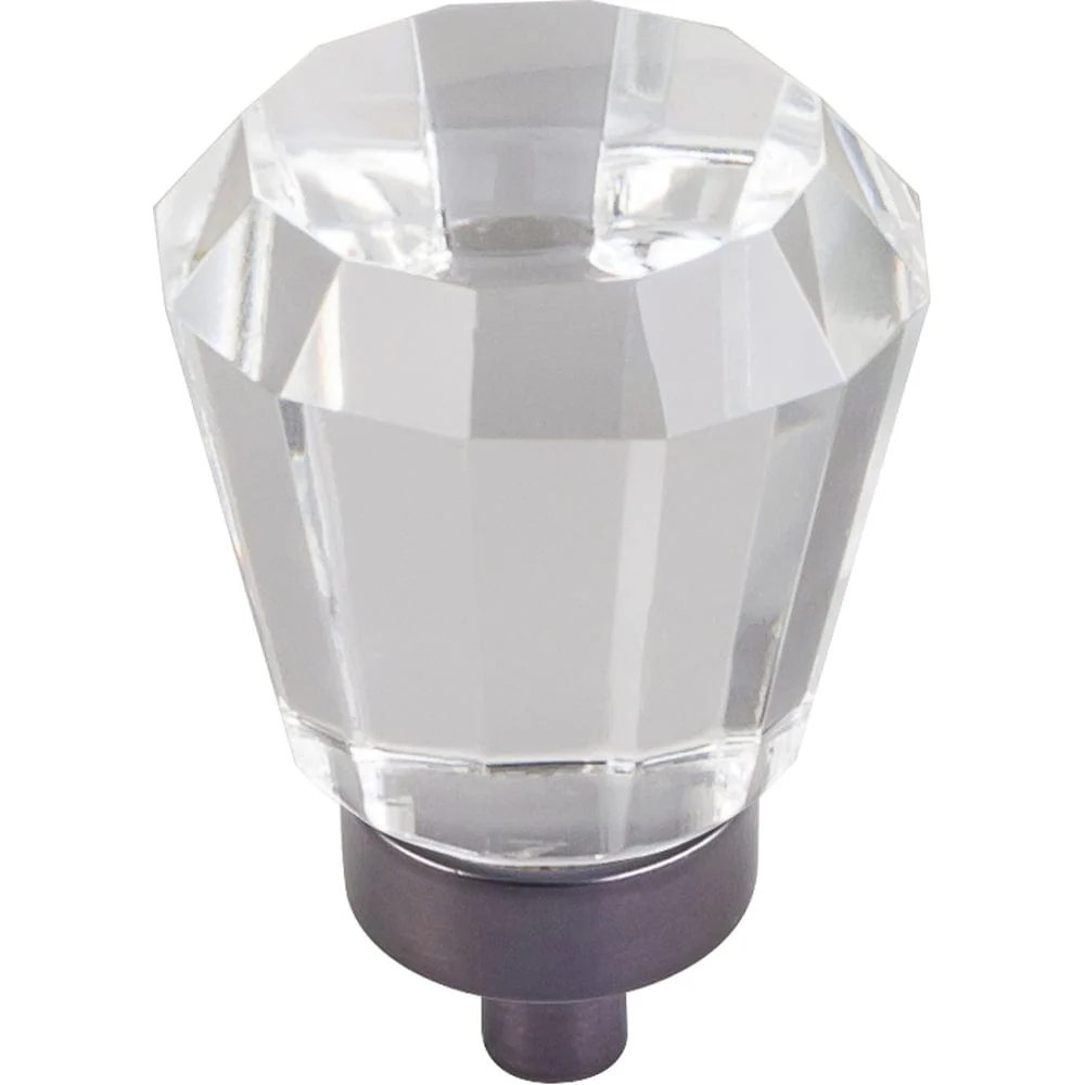 Harlow Small Tapered Glass Knob 1" Dia Brushed Oil Rubbed Bronze - Image 2