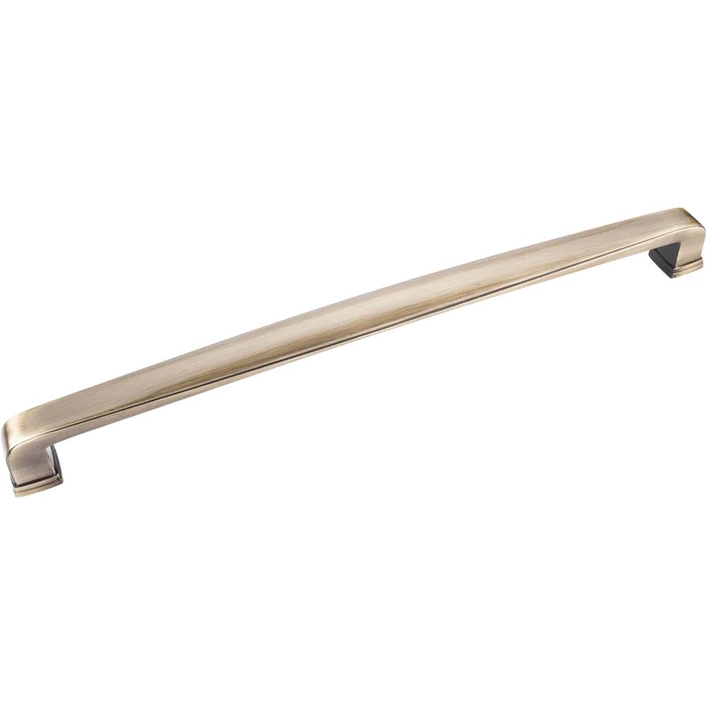 Milan 1 Appliance Handle, 12" C/C, Brushed Antique Brass - Image 2