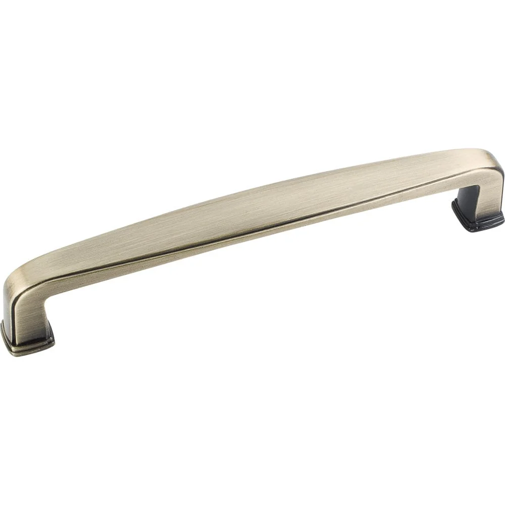 Milan 1 Plain Square Pull, 128 mm C/C, Brushed Antique Brass - Image 2