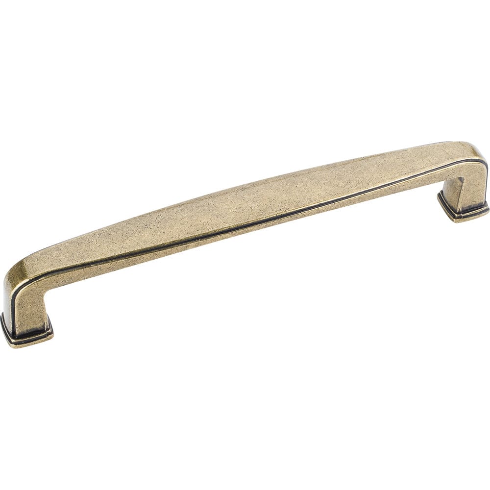 Milan 1 Plain Square Pull, 128 mm C/C, Distressed Antique Brass
