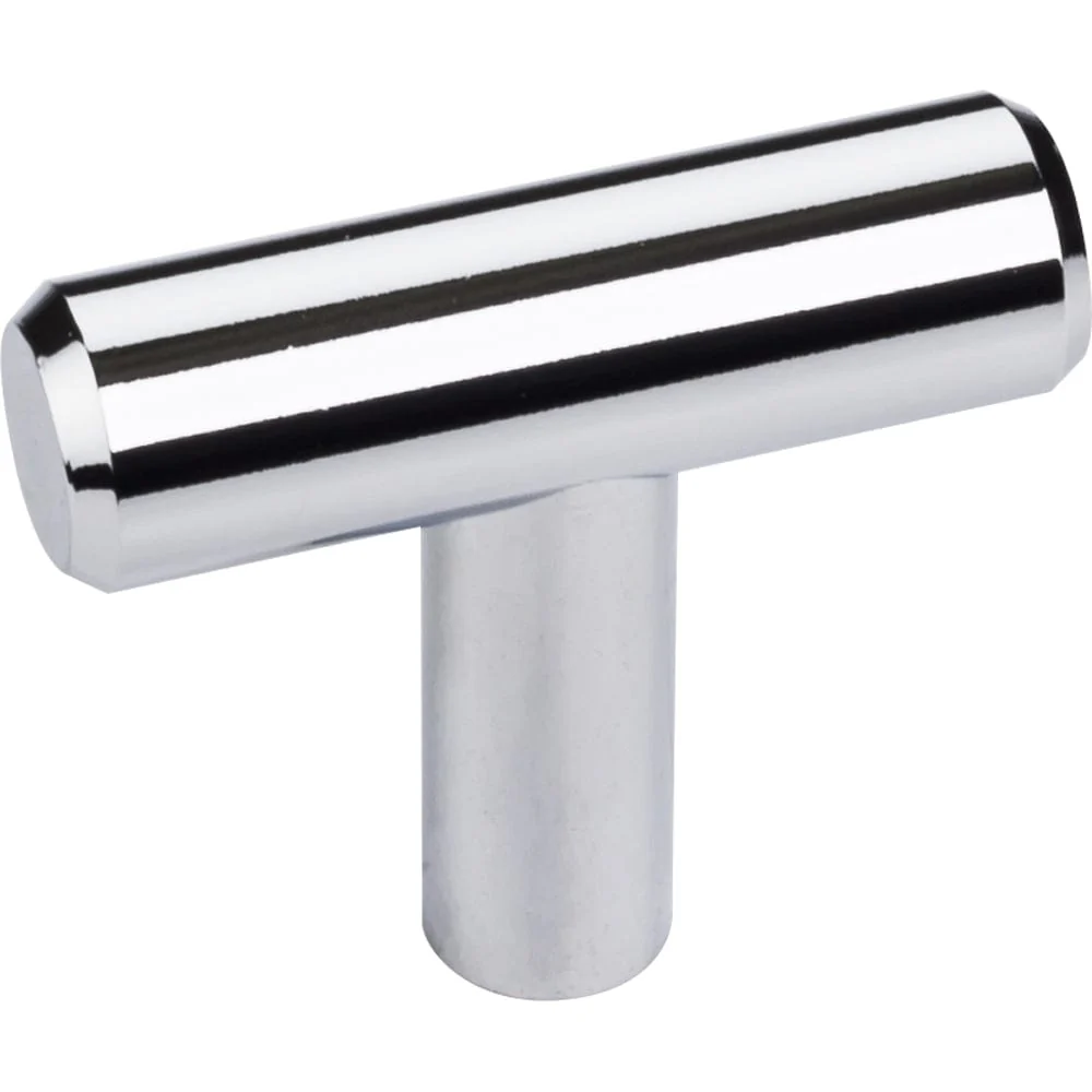 Naples "T" Knob, 1-9/16" O.L.,, Polished Chrome