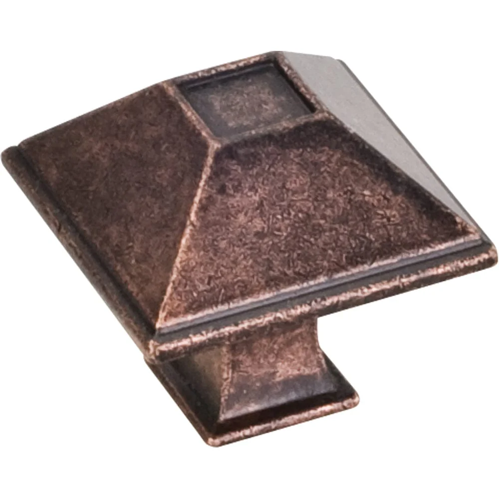 Tahoe Small Knob, 1-1/4" O.L., Distressed Oil Rubbed Bronze