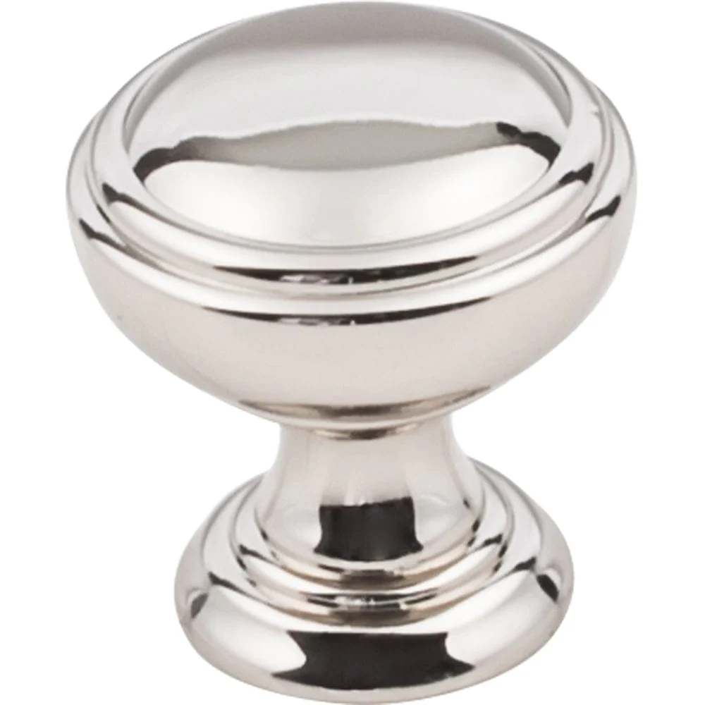 Tiffany Knob, 1-1/4" Dia., Polished Nickel