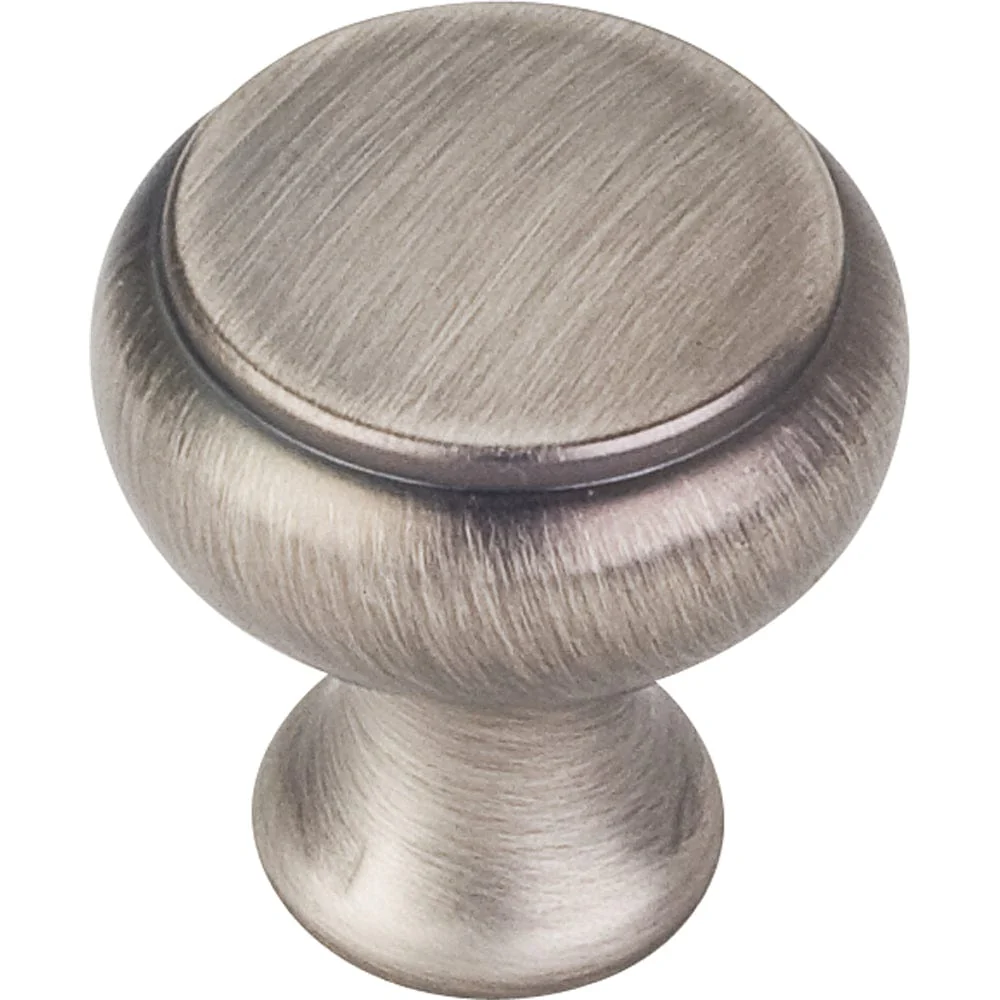 Westbury Knob, 1-1/4" Dia., Brushed Pewter