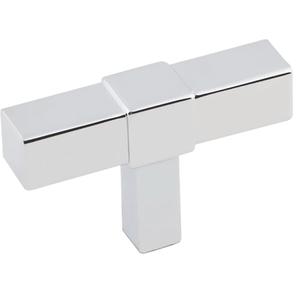 Zane "T" Knob, 2" O.L., Polished Chrome