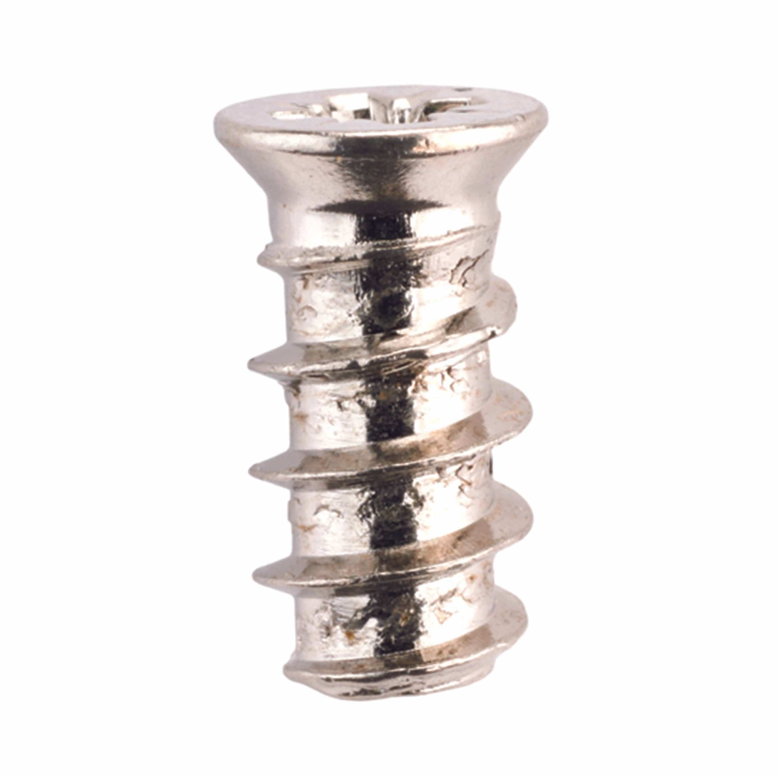 Flat Head Euro Screws - 5 mm - Flat Head - Pozi Drive - Nickel - 100 Piece