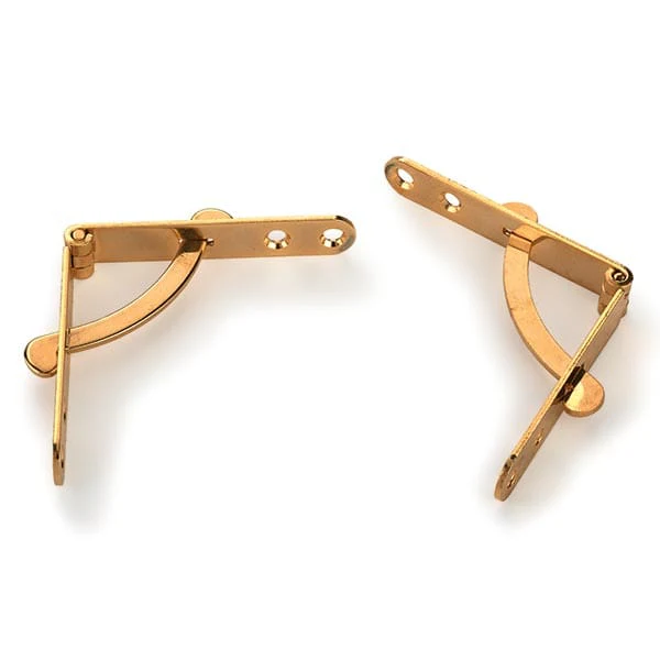Side Rail Hinge - Brass - Pair - Image 4