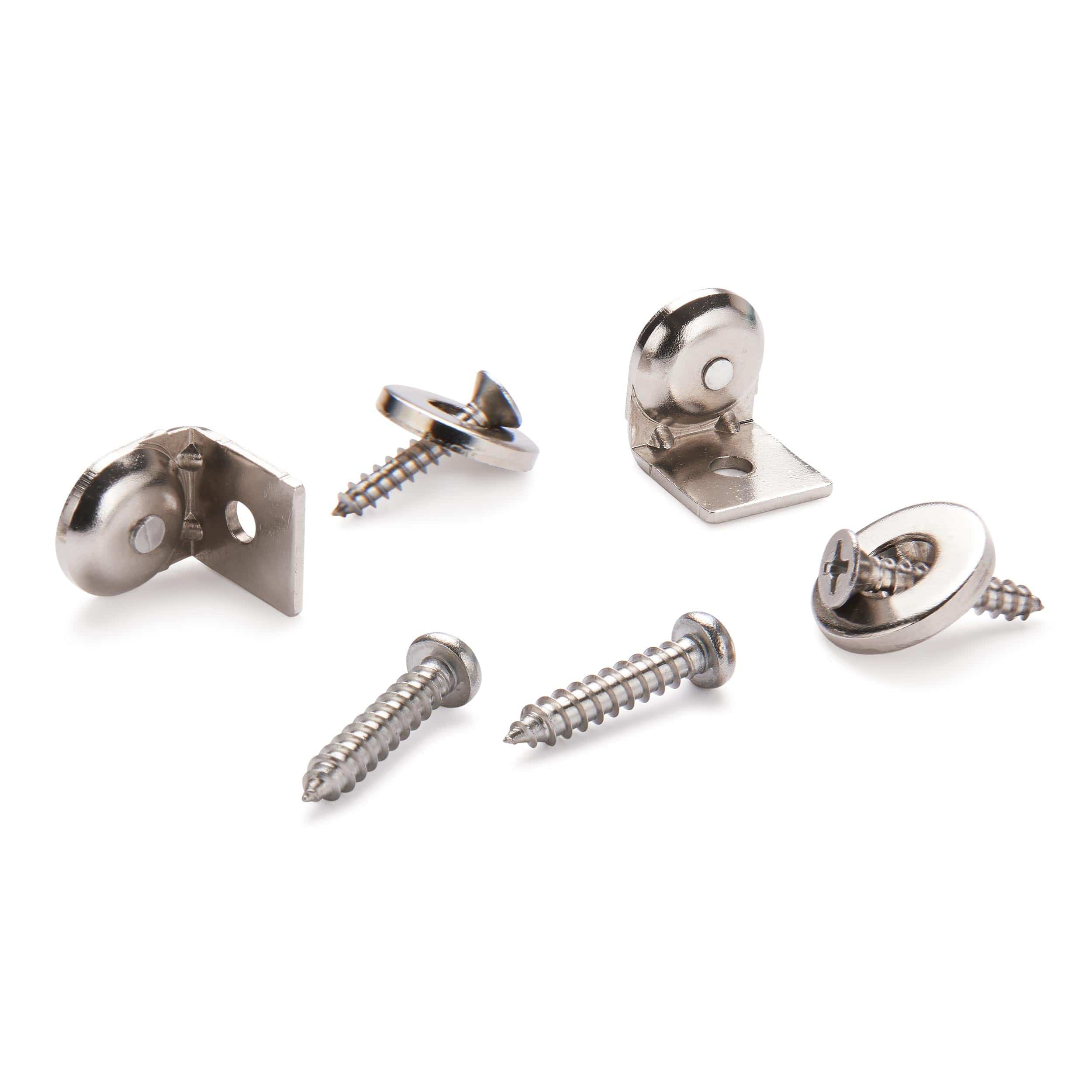 Stainless Steel Magnetic Latch with Bracket 1/2" Dia 10 lbs Holding Strength pair