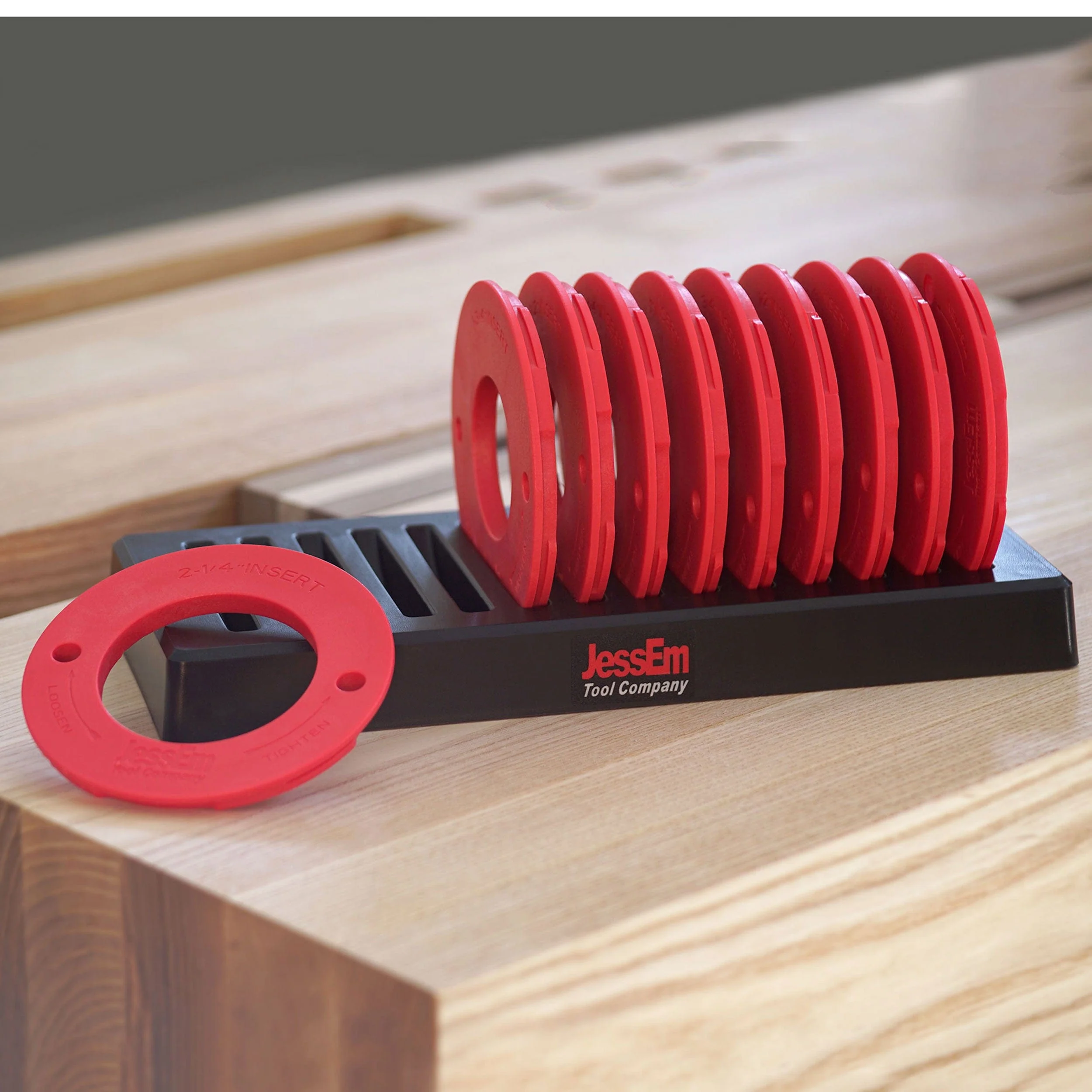 Router Table/Lift Insert Ring Set with Storage - 10 Piece - Image 3